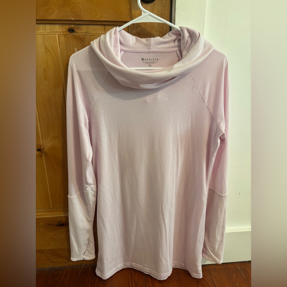Athleta Blush Pink Cowl Neck Top